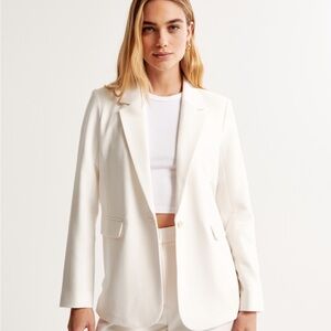 Abercrombie Cream Suiting Blazer - Size L - NWT